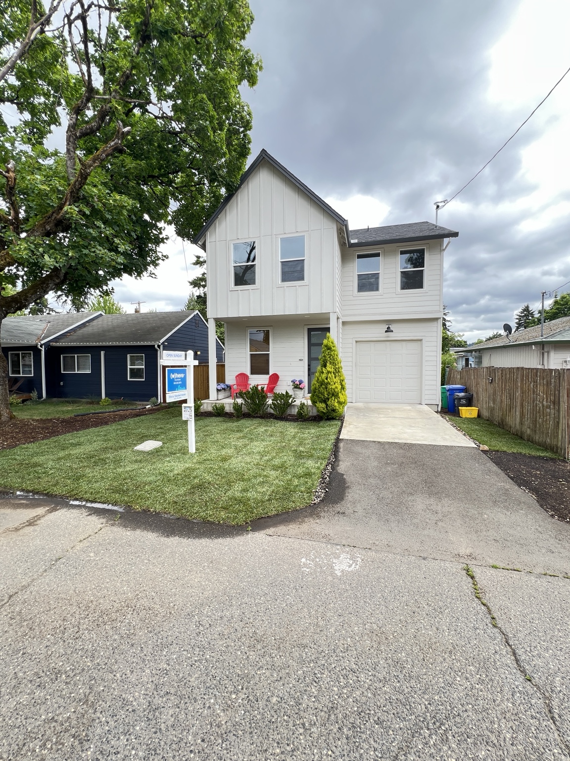 Finished front yard with fresh sod installation, Northline Property Services, Portland OR